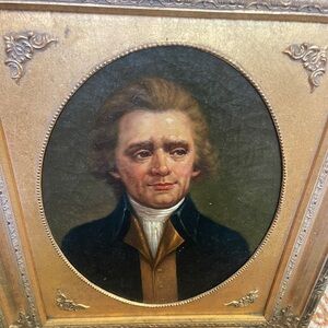 Firm price. commissioned painting by G. A. Haley of Thomas Jefferson (1813-1894)